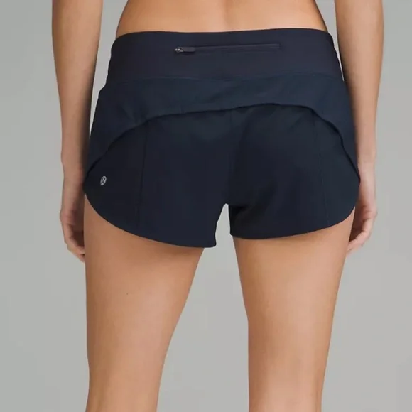 NWT LULULEMON SPEED UP LR SHORT 2.5 LINED NAVY - 10 - Picture 3 of 4